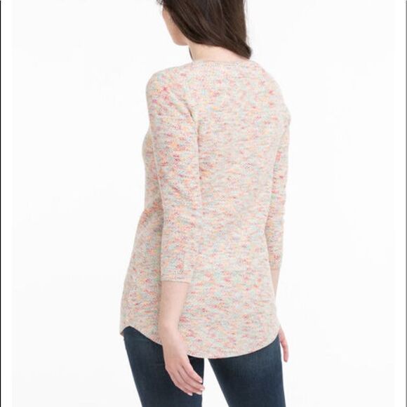 Ricki's V-Neck Curved Hem Pullover Sweater Space Dye Color Size Extra Small - Picture 14 of 15